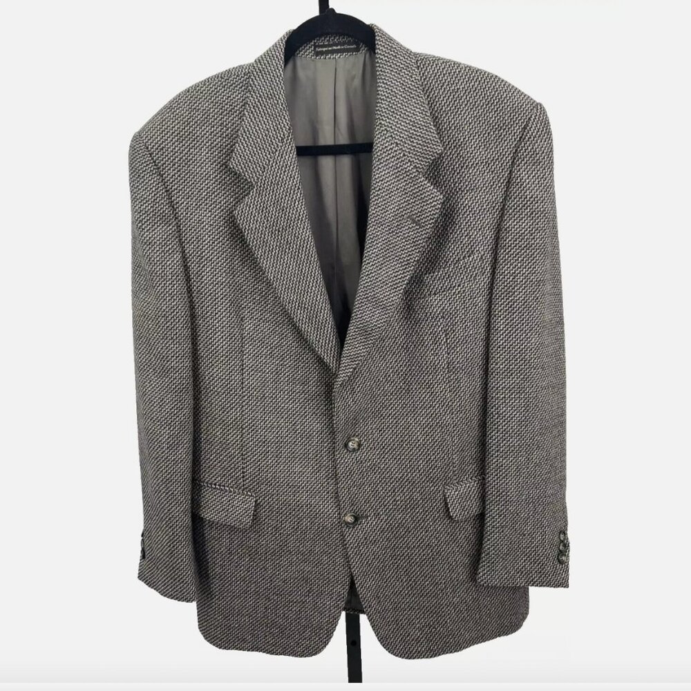 Vintage Moore's Union Made Wool Houndstooth Blazer Made in Canada - 44R